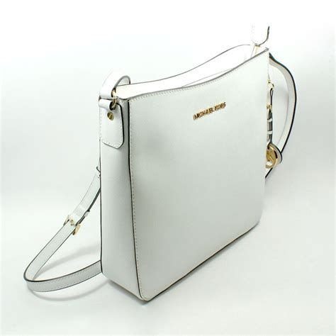 michael kors white crossbody sale|Michael Kors white tote bag.